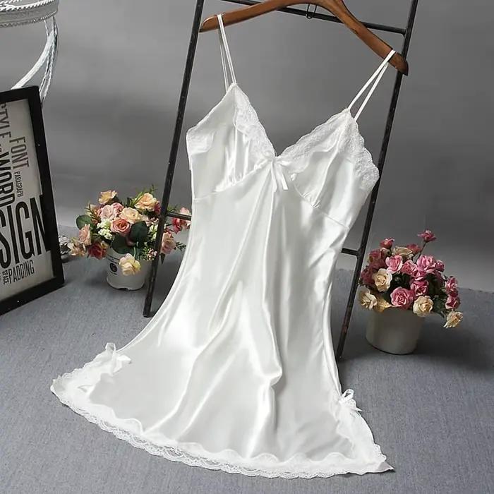 Sexy čipkovaná patchwork camisola lingerie nočná košeľa svadobné šaty nočné oblečenie pre ženy