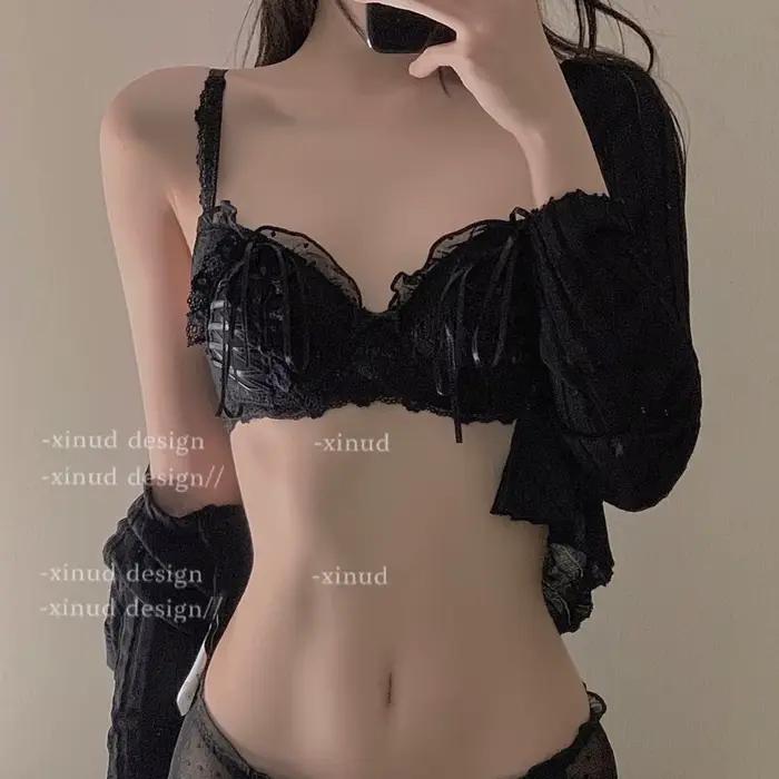 Sexy čipkovaný set spodnej bielizne s pohodlnou podprsenkou bez drôtikov