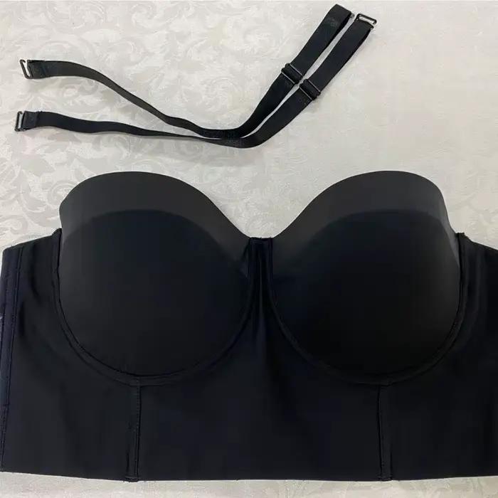 Soutien-gorge banrib convertible antidérapant pour femme, soutien-gorge dos nu, soutien-gorge sans bretelles, soutien-gorge push-up invisible, sous-vêtements coordonnants