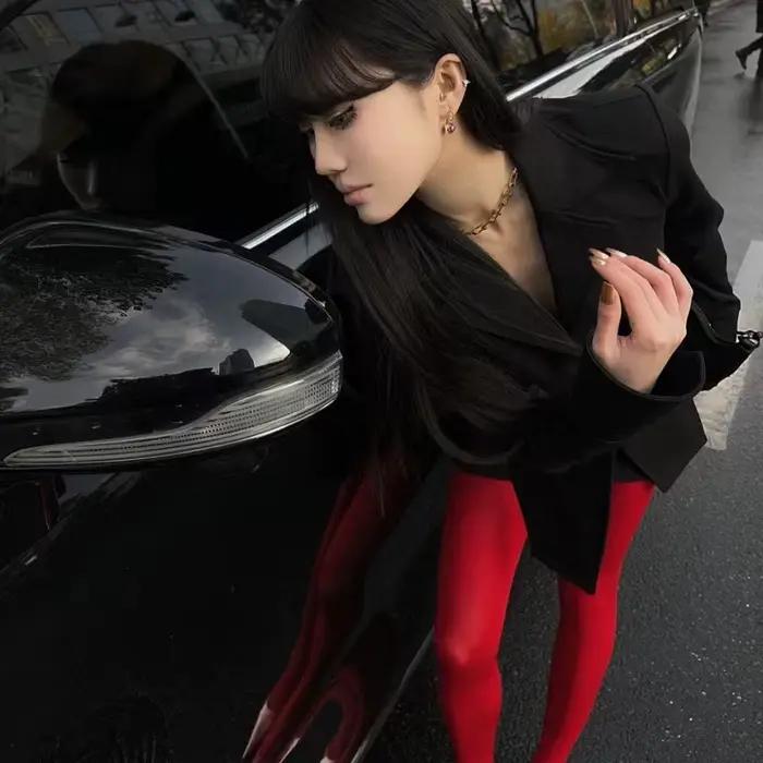 Collants transparents rouges pour femmes, lingerie mince, collants d'hiver, leggings en dentelle, corsage, chaussettes sexy pour dames, nouveau