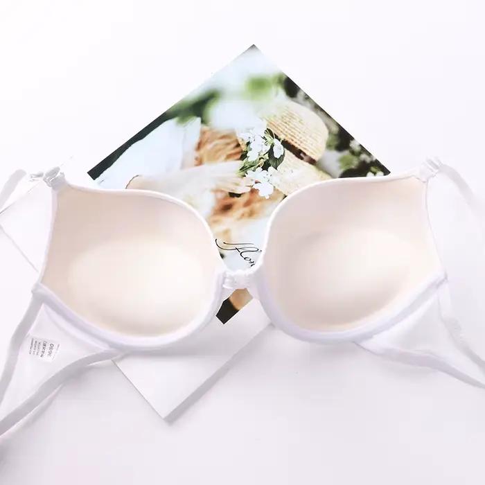 2025 nový módny jednofarebný push-up podprsenka A-B košíček predný gombík ženy Sexy Jednoduchá Lingerie spodná bielizeň