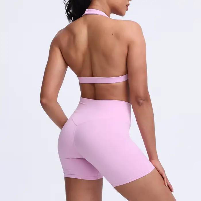 DIAS FIT JOY - Soutien-gorge de yoga à porter autour du cou, sensation de peau nue, pour la course à pied, le fitness, le cyclisme - Soutien-gorge de sport respirant et confortable pour femmes