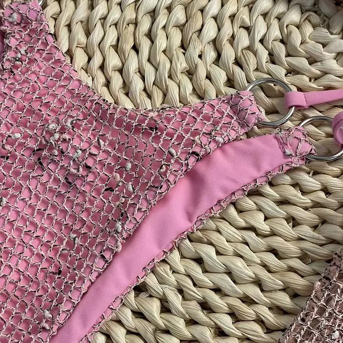 DEBAIOR 3-dielna súprava Bikiny Push Up Sexi plavky pre ženy s lesklou sukňou