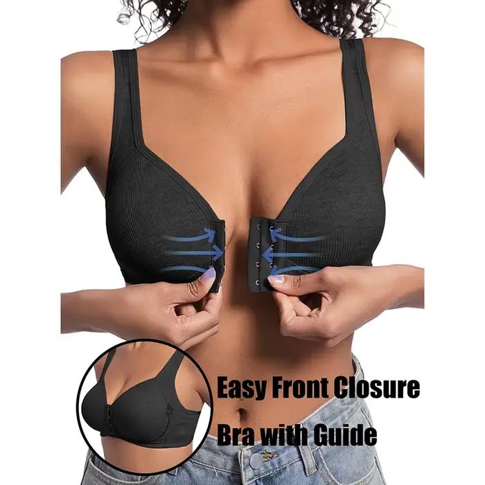 Soutien-gorge push-up de style européen et américain, sans armatures en acier, avec soutien-gorge à fermoir avant réglable