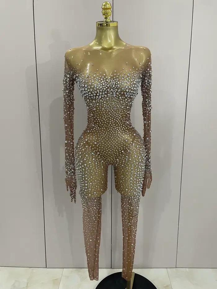 Combinaison élégante et sexy en polyester avec motifs pantalon crayon pour femmes, soirées club, événements de fête et anniversaires