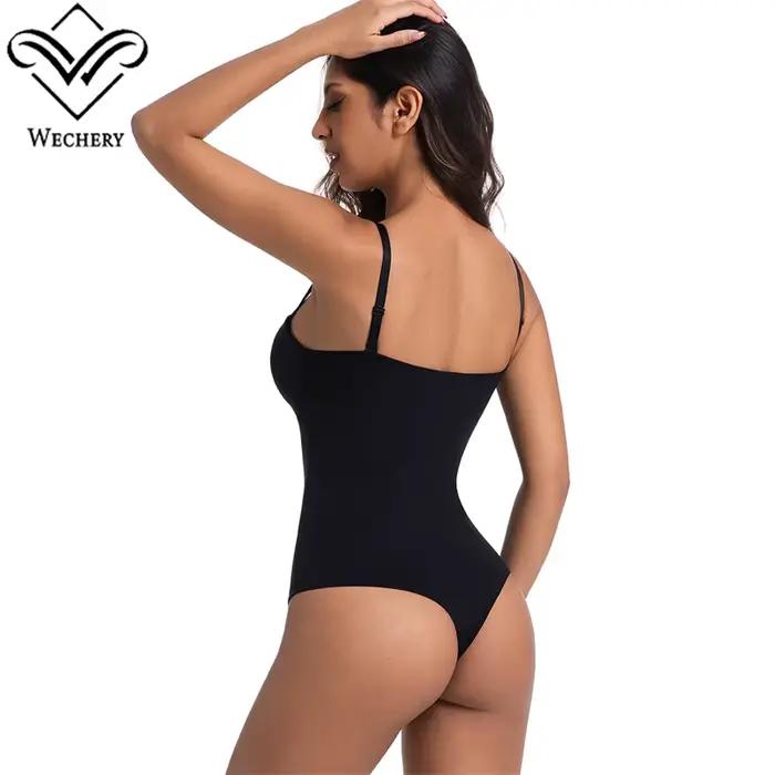 Wechery Body sculptant pour femme avec effet amincissant et réducteur de ventre, lingerie gainante push-up style string tout-en-un