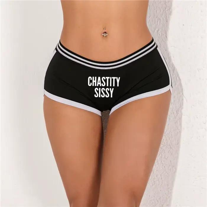 CHASTITY SISSY sous-vêtements pour femmes drôle femme Boxer Shorts coton garçon Shorts mignon fille culottes respirant femmes intimes
