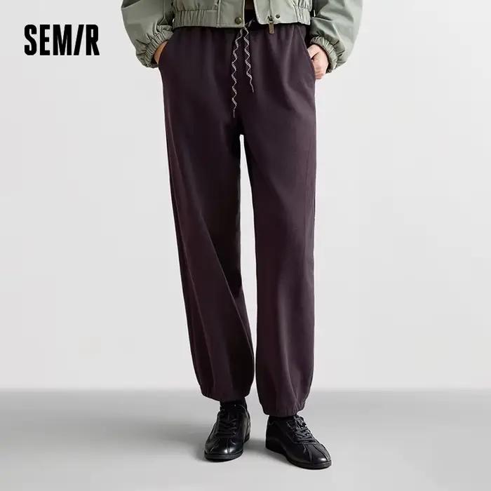 Semir dámske voľnočasové nohavice zima fleece antistatické široké