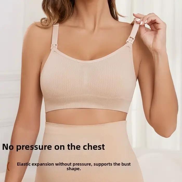 Soutiens-gorge d'allaitement confortables anti-affaissement sans armatures, sous-vêtements d'allaitement, soutien 3D, soutien-gorge de maternité doux et sans coutures pour femmes