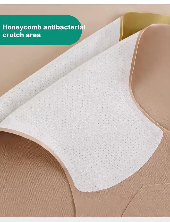 Culottes sans couture pour femmes en soie glacée japonaise, taille haute, en soie de mûrier, antibactériennes, avec contrôle du ventre, culottes sexy, culottes