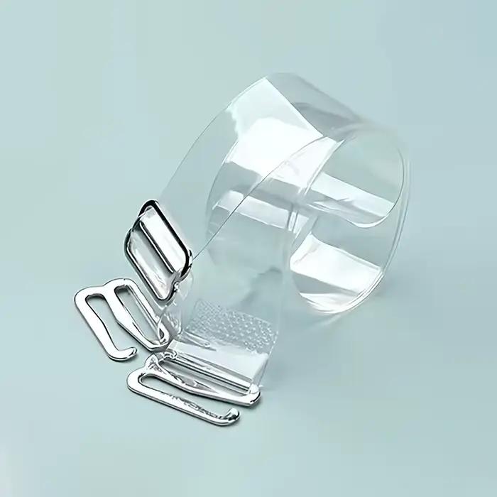 1/3 paires de sous-vêtements transparents avec bretelles en TPU élastiques et soutien-gorge ajustable avec cristaux invisibles