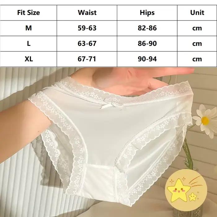 FINETOO 7 pièces femmes été Ultra-mince culottes Sexy sous-vêtements sans couture taille basse respirant slips filles dentelle garniture nœud Lingerie