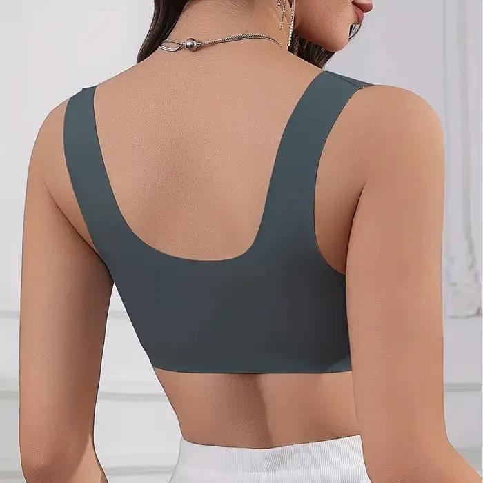 Soutien-gorge à boutons avant pour femmes, grande taille, brassière sans couture, Push-Up, sous-vêtements, Style débardeur pour mère