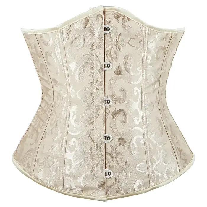 Vintage podprsienkový korzet pre ženy gotický žakárový plastový kostice basque telo tvarovač formovač pásu bustier