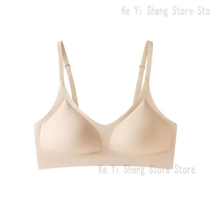 Soutien-gorge pour femmes, sous-vêtements sans couture, gros seins, petits seins, rassemblement, bonnet fin semi-fixé, beau soutien-gorge au dos, sexy