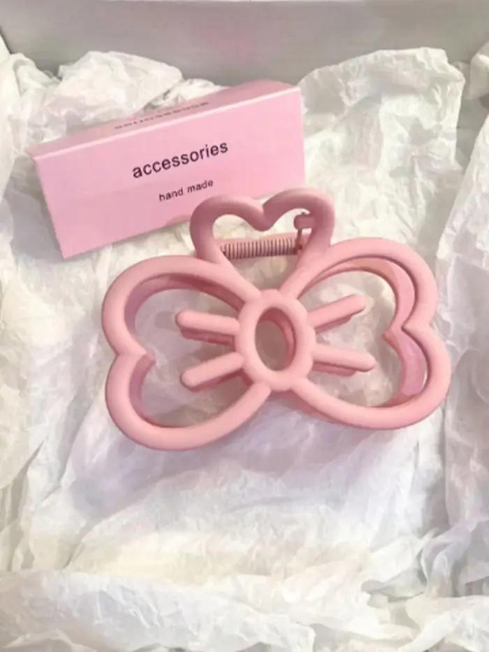 Spinka do vlasov s mačacou mašľou v cukríkovej farbe