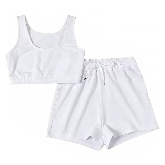 Dvojdielny set: krátky top a šortky so sťahovacou šnúrkou