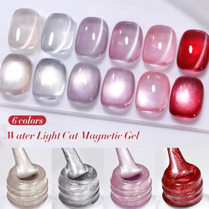 BORN PRETTY 10ml strieborný vodný svetelný mačací gél Magnetický lak na nechty Príslušenstvo Polotrvalý gélový lak na