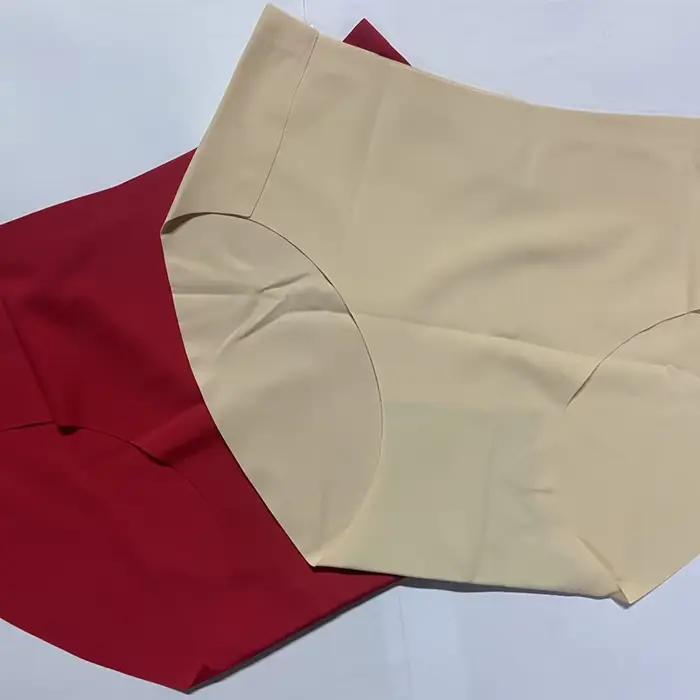 Culotte une pièce grande taille pour femme, sans marquage, couleur unie, respirante, antibactérienne, confortable, nue