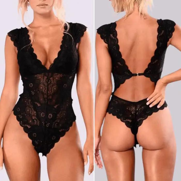 Veľké body 3 XL, čipkovaný pyžamo s odhaleným chrbtom