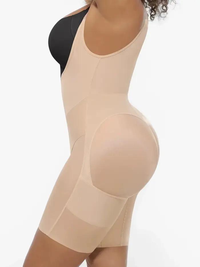 1 pièce Body sculptant intégral pour femme, avec soutien de la poitrine en U, contrôle de la taille et effet fessier galbé, post-chirurgical 