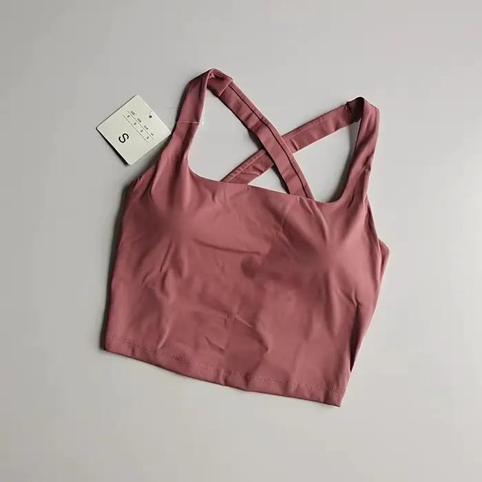 Soutien-gorge de sport absorbant les chocs pour femmes, Design froncé, gilet de course, Fitness, sous-vêtements, séchage rapide, confortable, pour femmes actives