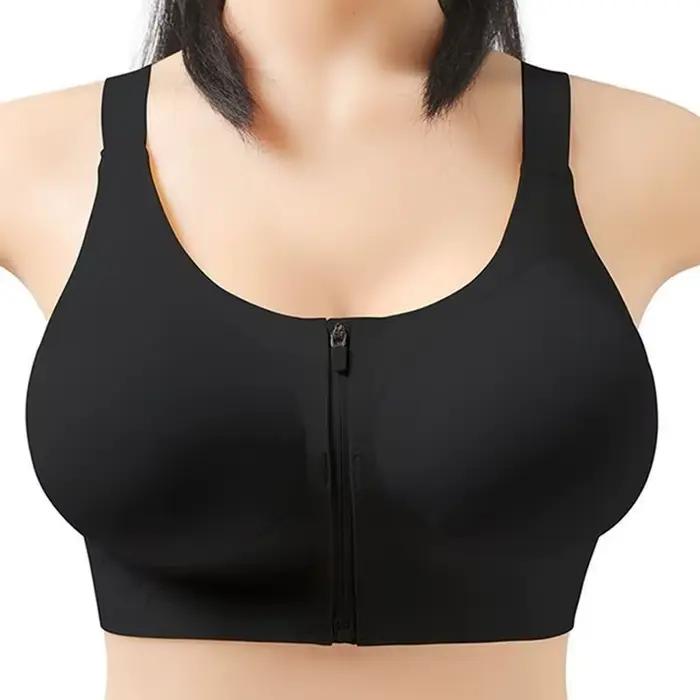 Soutien-gorge à fermeture éclair avant pour petite poitrine, rembourrage le plus épais de 12 cm - Rehausse et améliore, anti-affaissement, invisible et sans couture pour hauts ajustés