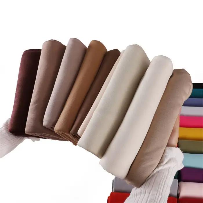 80*180 cm Modal rayonová bavlna muslimský Jersey Hidžáb pre ženy jednofarebný šál Ramadán Dlhý šál hladký mäkký Turban