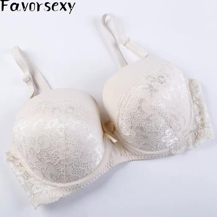 Vyšívaná čipkovaná push-up podprsenka pre ženy