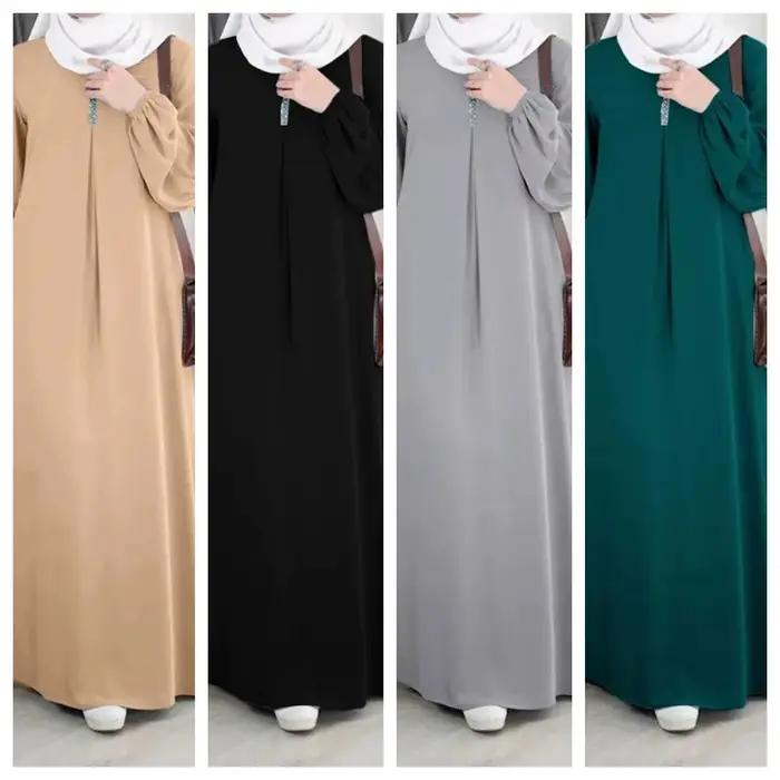 Abaya s dlhými rukávmi pre moslimské ženy