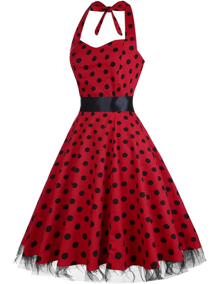 Dámske vintage šaty v štýle Hepburn