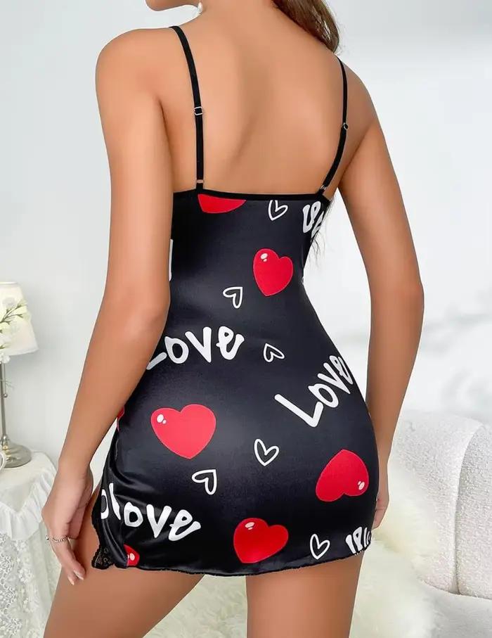 Sexi čierna nočná košeľa pre ženy