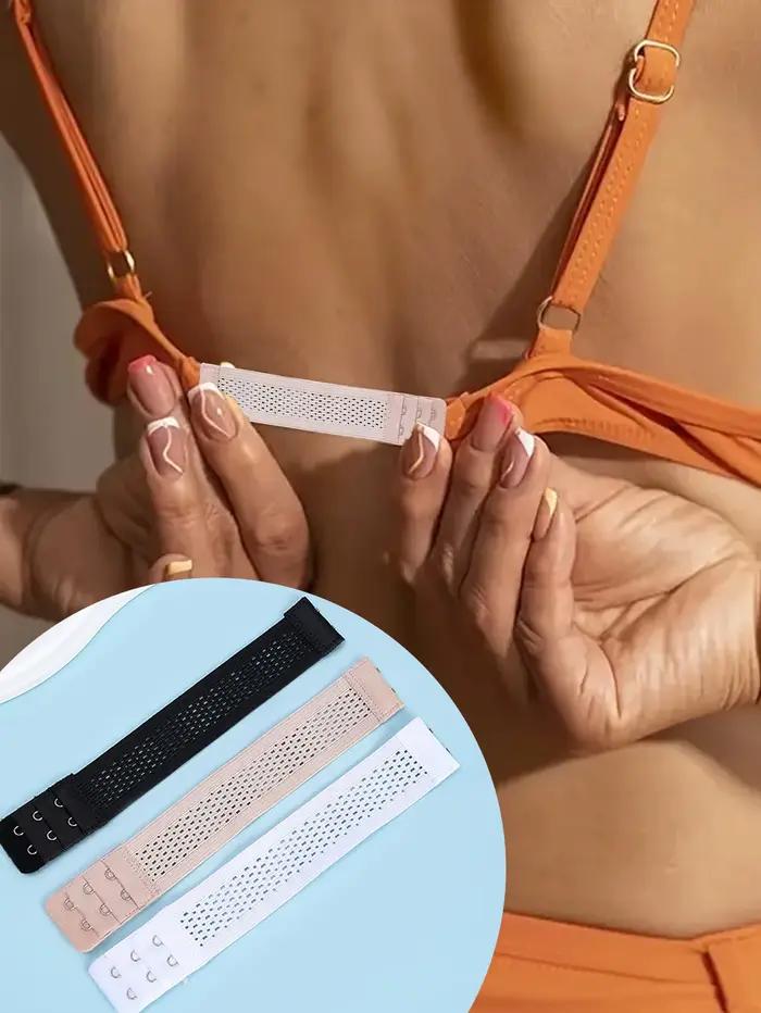 Rallonge de soutien-gorge ajustable 20 cm, sangle élastique 3 rangées 2 crochets, rallonges de soutien-gorge pour femmes, accessoires d'extension de lingerie, lot de 3