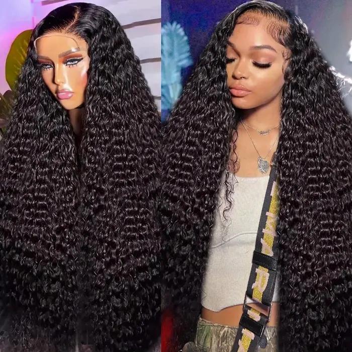 Parochňa z ľudských vlasov Deep Wave s HD čipkou vpredu 13x6