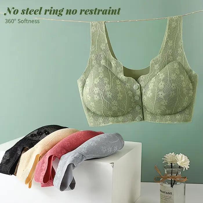 Soutien-gorge en dentelle sans couture pour femme d'âge moyen, soutien-gorge respirant sans anneau en acier, sous-vêtement Ice InjSports Y-Gathering