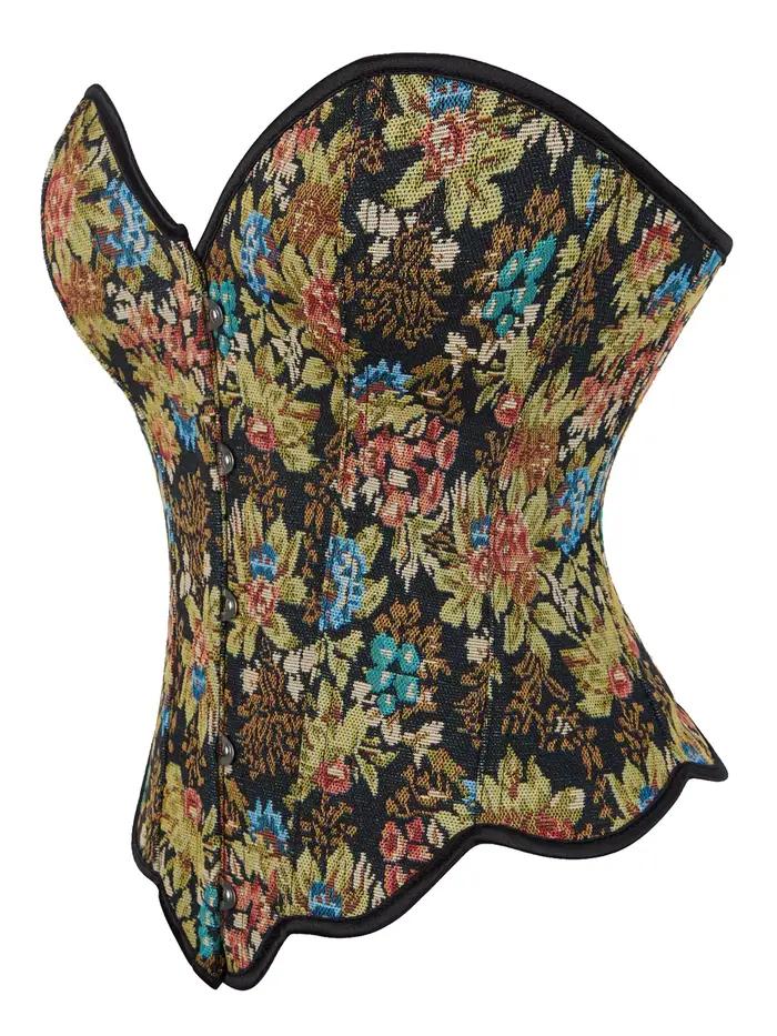 Corset en arête de poisson pour femme, sans dentelle jacquard, chemisier spoant le corps, fronces audi-ceinturées, palais, nouveau