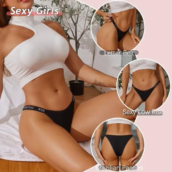 Nouveau 3 pièces/ensemble coton culotte brésilienne pour les femmes Sexy taille basse Bikini ensemble de sous-vêtements couleur unie respirant intimes Lingerie