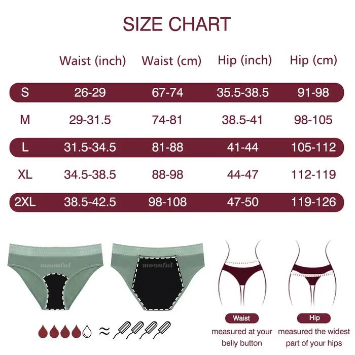 3 pièces culottes menstruelles femme flux très abondant période menstruelle sous-vêtements taille moyenne étanche période culotte pour filles ensemble culotte menstruelle absorbant fille