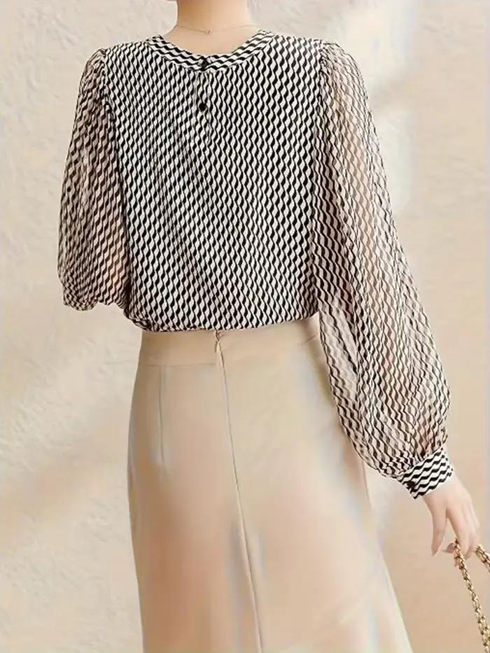 Elegantné hodvábne šifónové košele na jar/leto pre ženy - Blúzky pre módny šik vzhľad