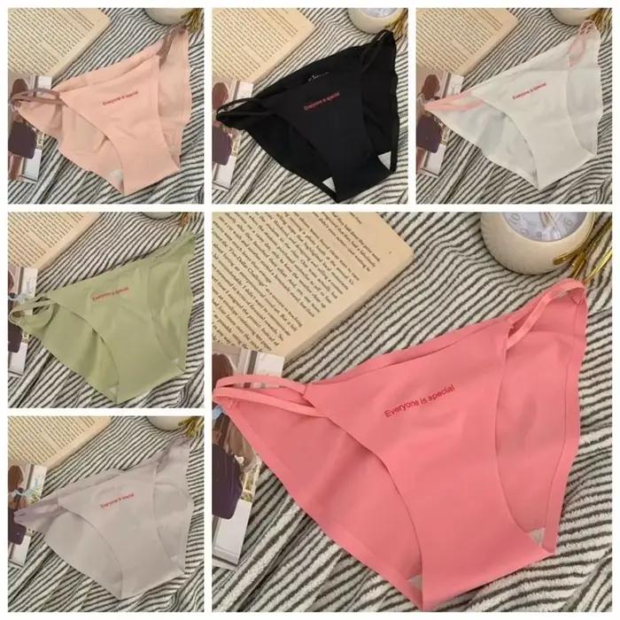 Culottes d'été Sweet Letter respirantes à fines bretelles sans coutures taille basse pour femme