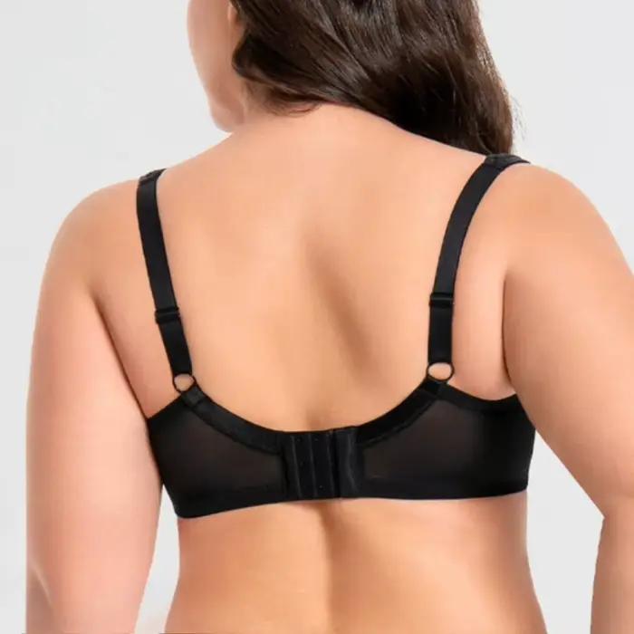 Soutien-gorge push-up en dentelle à couvrance totale pour femme, confortable, sans traces, anti-affaissement, bretelles larges, brodé, avec armatures, 75-95D E F G