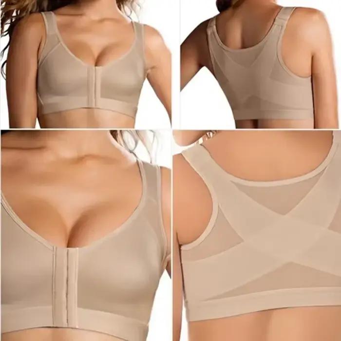 Gilet soutiens-gorge fermeture avant correcteur de Posture soulever soutien-gorge femmes Push Up dos croisé sous-vêtements antichoc sport soutien Fitness