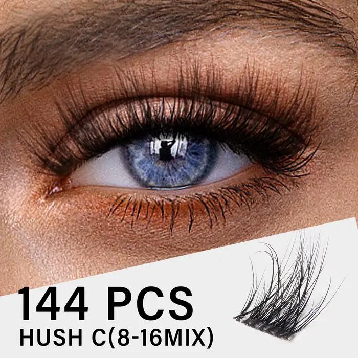 Faux cils clusters en cheveux synthétiques naturellement longs à offrir pour femmes occasions spéciales