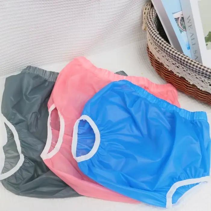 Culottes d'incontinence pour adultes en plastique TPU, imperméables, réutilisables, couvre-couches anti-fuites, sous-vêtements spéciaux pour besoins particuliers