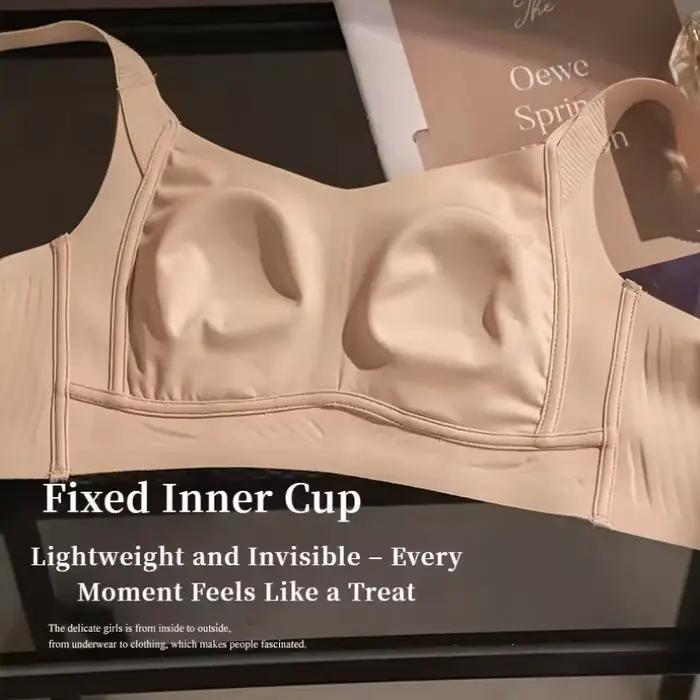 Soutien-gorge Ultra-fin pour femmes, bonnet complet, sport, Anti-affaissement, élévateur d'oreille de lapin, grande taille, sous-vêtements d'automne, sans doublure, minimiseur