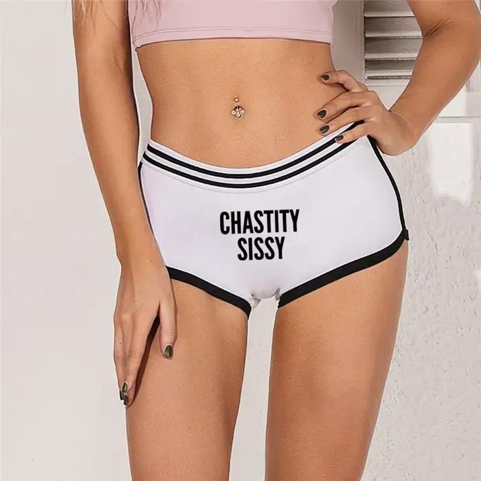 CHASTITY SISSY sous-vêtements pour femmes drôle femme Boxer Shorts coton garçon Shorts mignon fille culottes respirant femmes intimes
