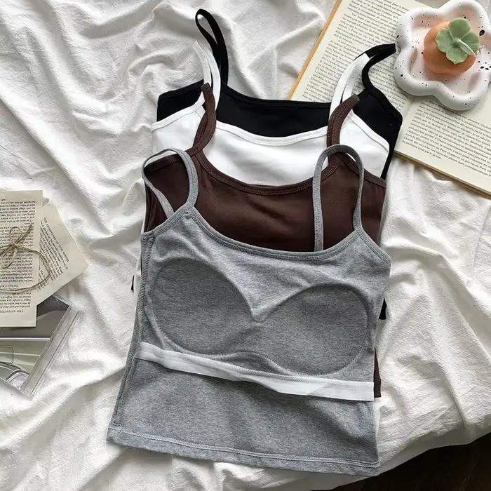 Haut sans manches avec soutien-gorge intégré, doublure de soutien-gorge, soutien-gorge sans manches
