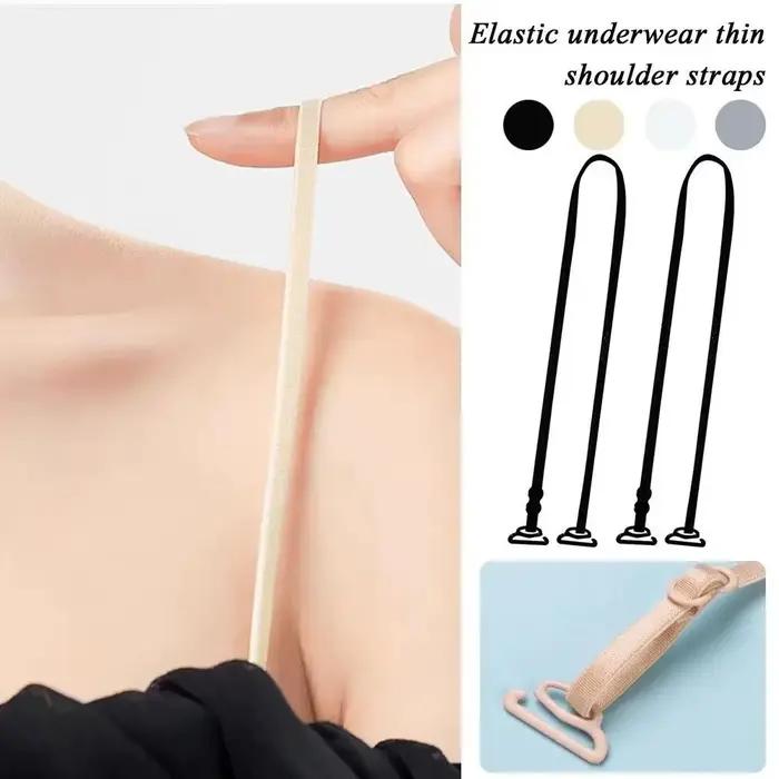1 paire de bretelles fines antidérapantes pour soutien-gorge, bretelles ultra fines sans couture, bretelles élastiques réglables, bretelles invisibles pour soutien-gorge
