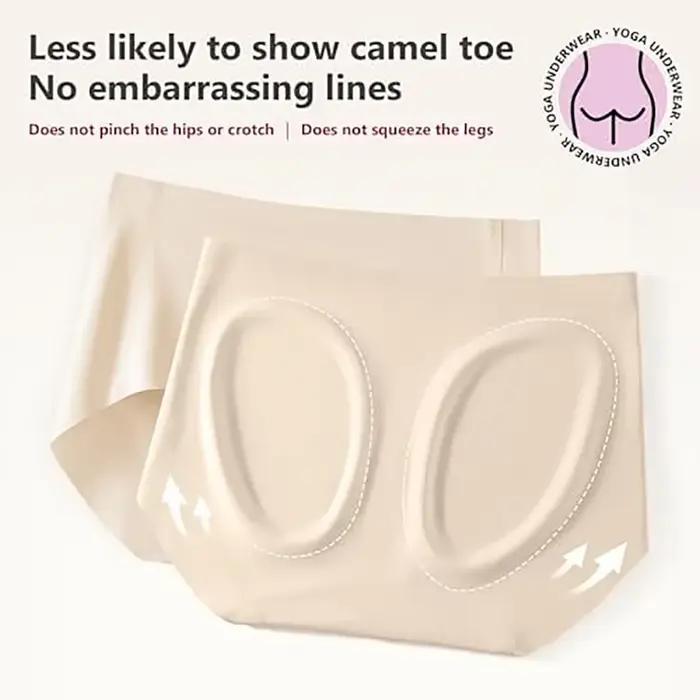3 pièces culottes anti-orteil de chameau femmes anti-camel sans couture slips sans présentation sous-vêtements pour leggings, salle de sport, yoga-invisibles et confortables