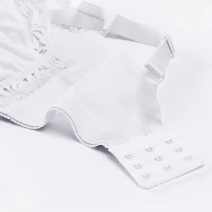 Soutien-gorge élégant en élasthanne et polyamide avec dentelle fleuri pour femmes grandes tailles occasions spéciales